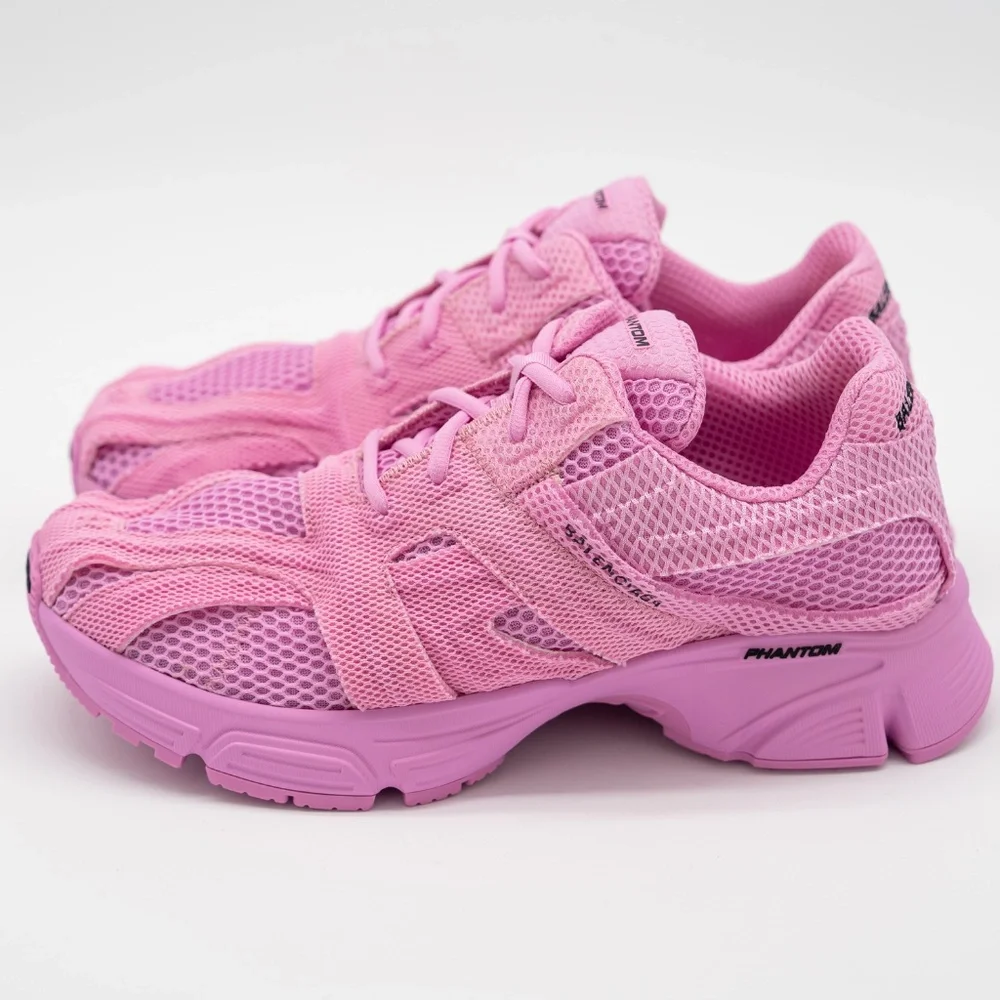 size 42 EU / 12 US Balenciaga Phantom Sneakers Pink Mesh - Picture 4 of 11